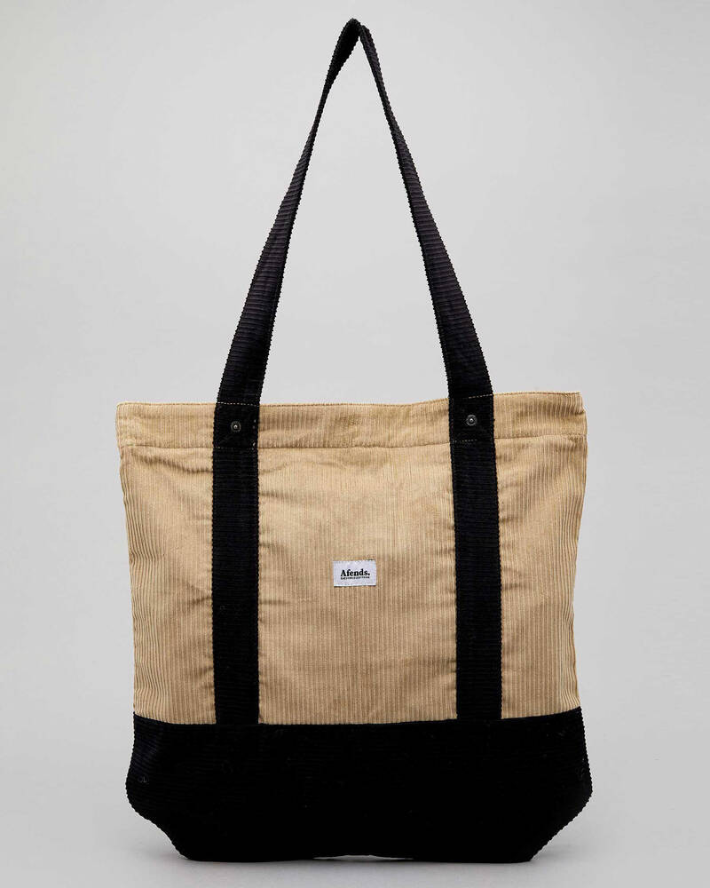 Afends Killer Wale Corduroy Tote Bag for Mens