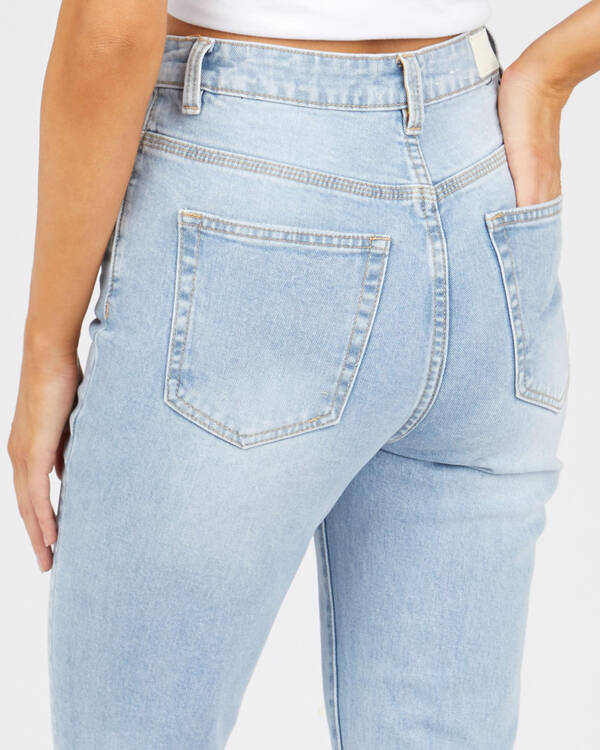 Ziggy Denim Hi Mum Straight Crop Jeans for Womens