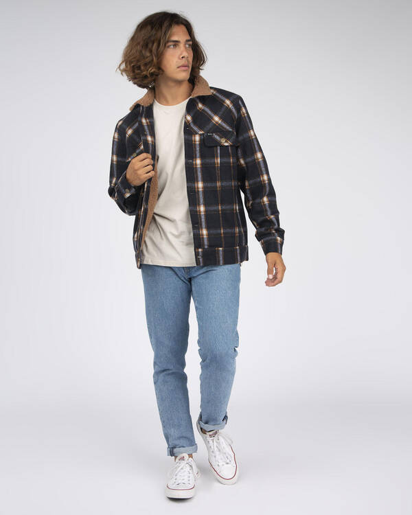 RVCA Daggers Plaid Sherpa Jacket for Mens