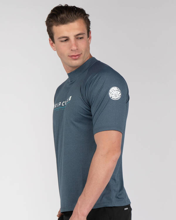 Rip Curl Shockwave Short Sleeve Rash Vest for Mens
