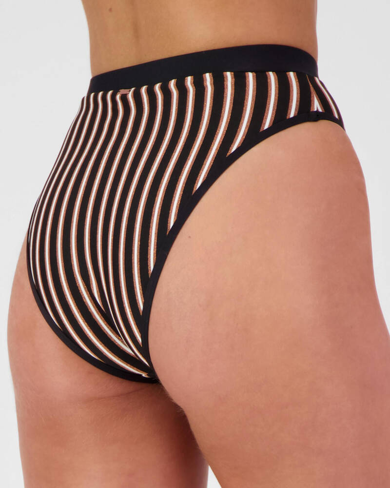 Kaiami Vista Stripe High Waisted Bikini Bottom for Womens