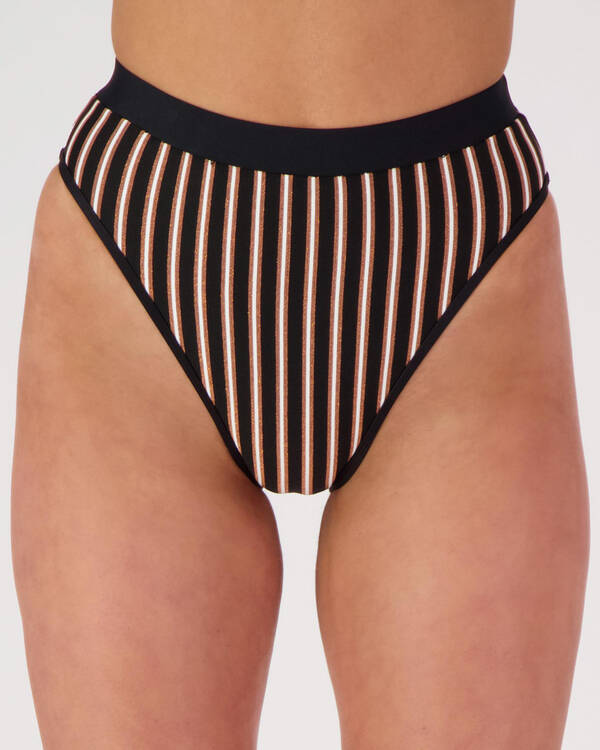 Kaiami Vista Stripe High Waisted Bikini Bottom for Womens