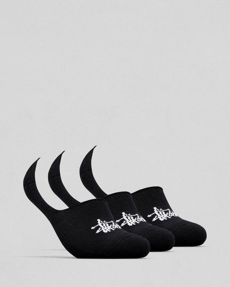 Stussy Graffiti No Show Socks 3 Pack for Mens