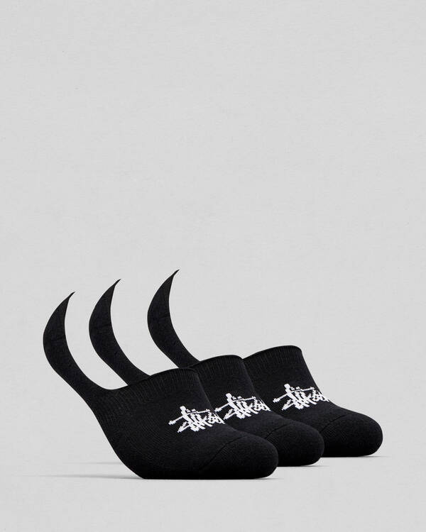 Stussy Graffiti No Show Socks 3 Pack for Mens