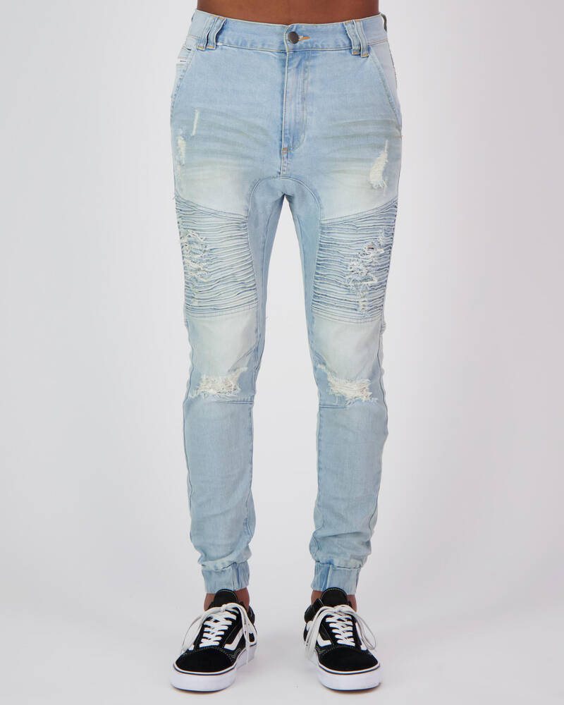 Nena & Pasadena Destroyer Elastic Ankle Jeans for Mens