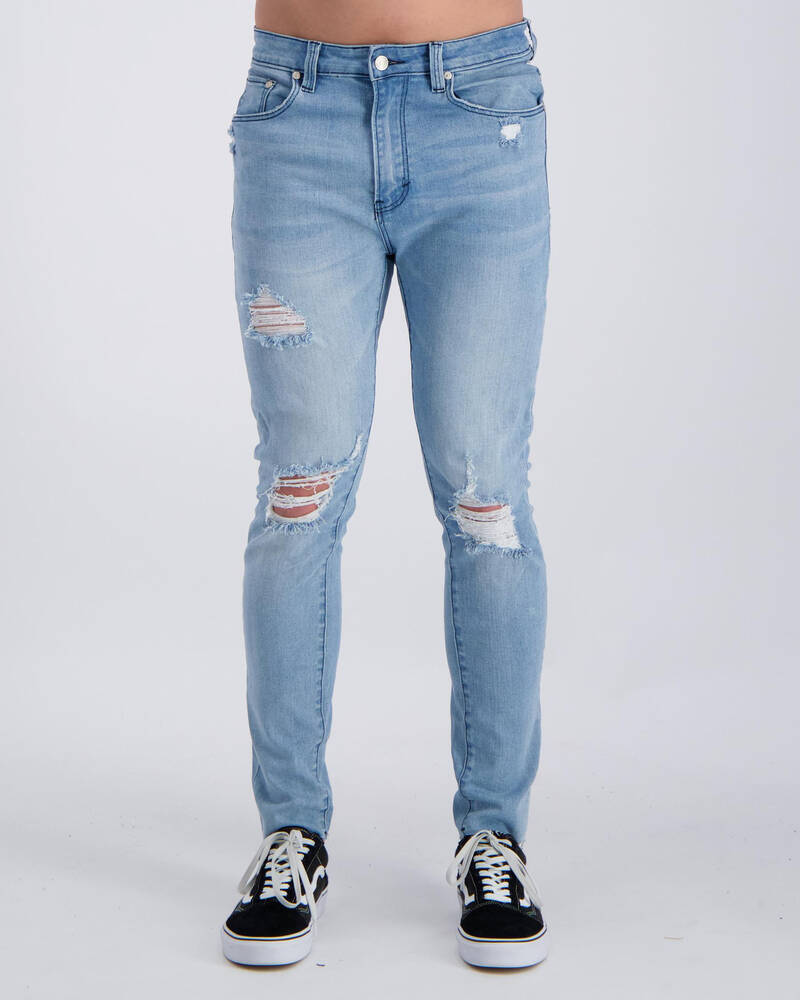 Black Palms The Skinny Crop Jeans for Mens