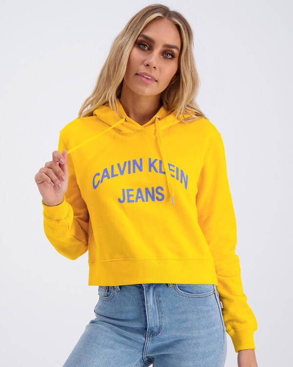 Calvin Klein Jeans Institutional Curved Hoodie for Womens
