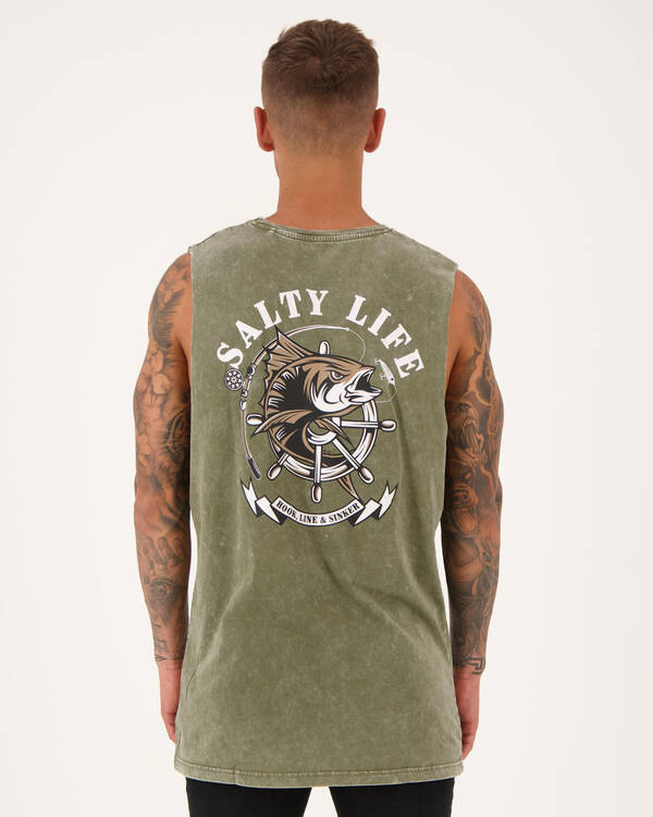 Salty Life Castaway Muscle Tank for Mens