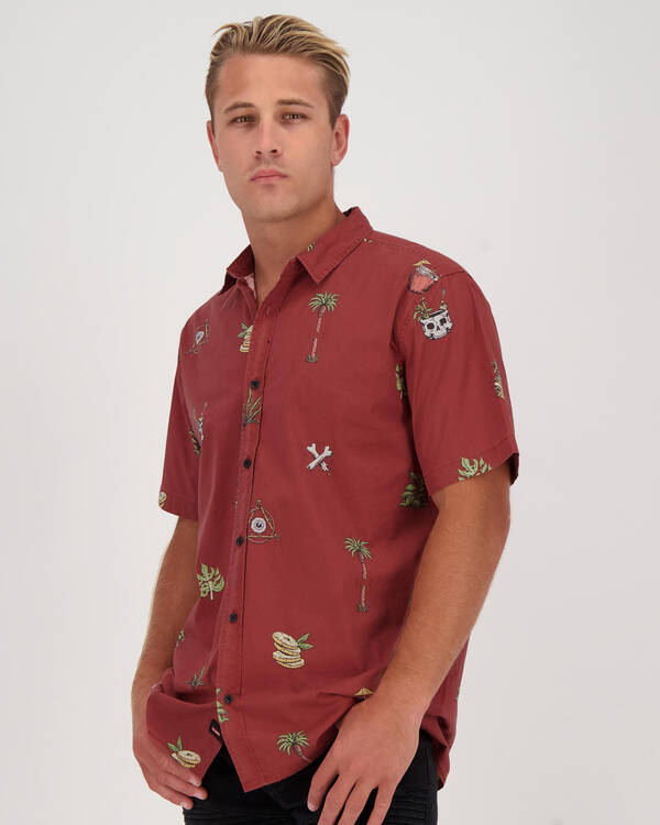 Globe Half Cut Shirt for Mens