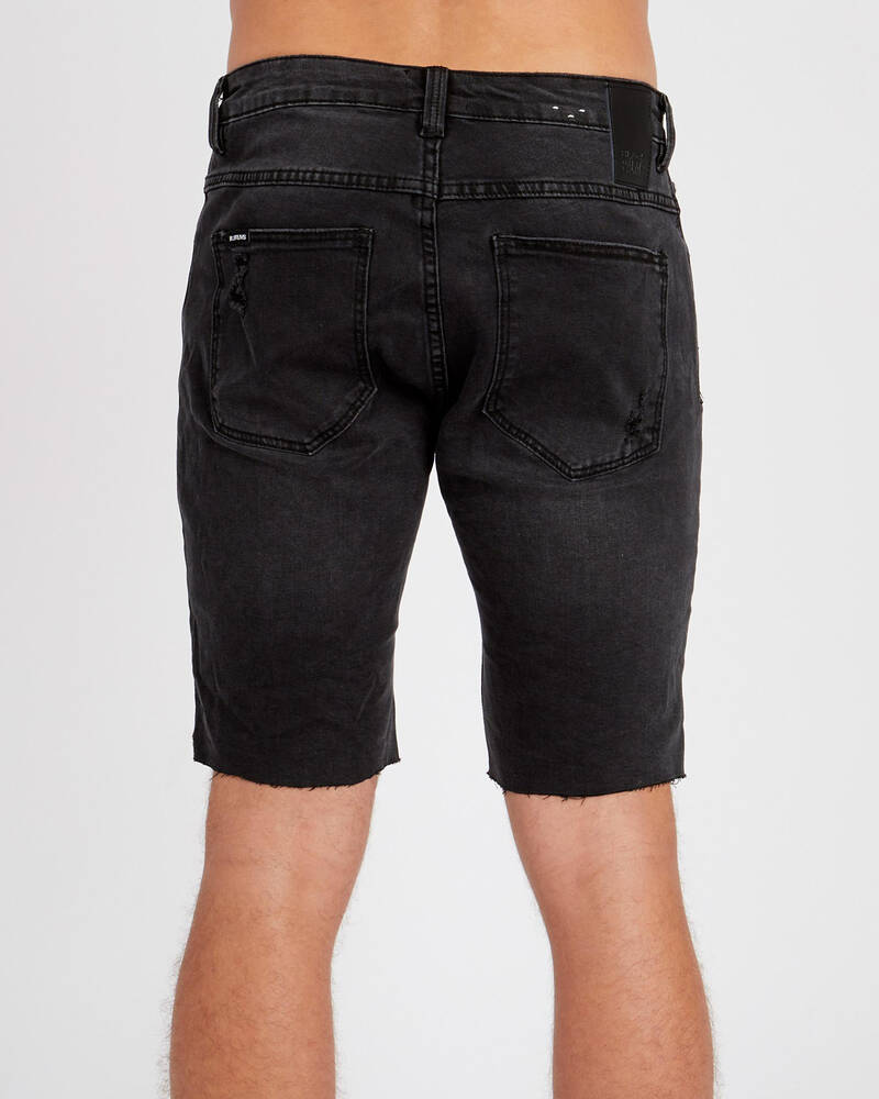 Black Palms The Skinny Denim Shorts for Mens