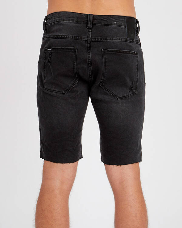 Black Palms The Skinny Denim Shorts for Mens