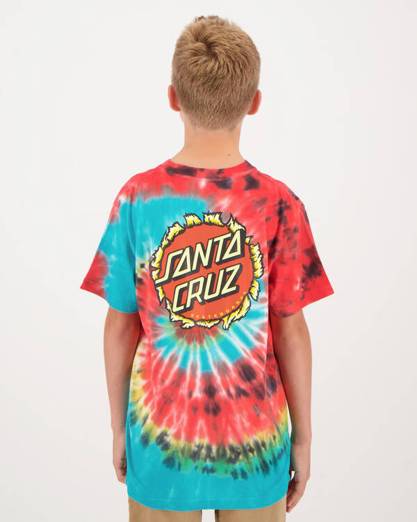 Santa Cruz Boys' Breaker Dot Tie Dye T-Shirt for Mens