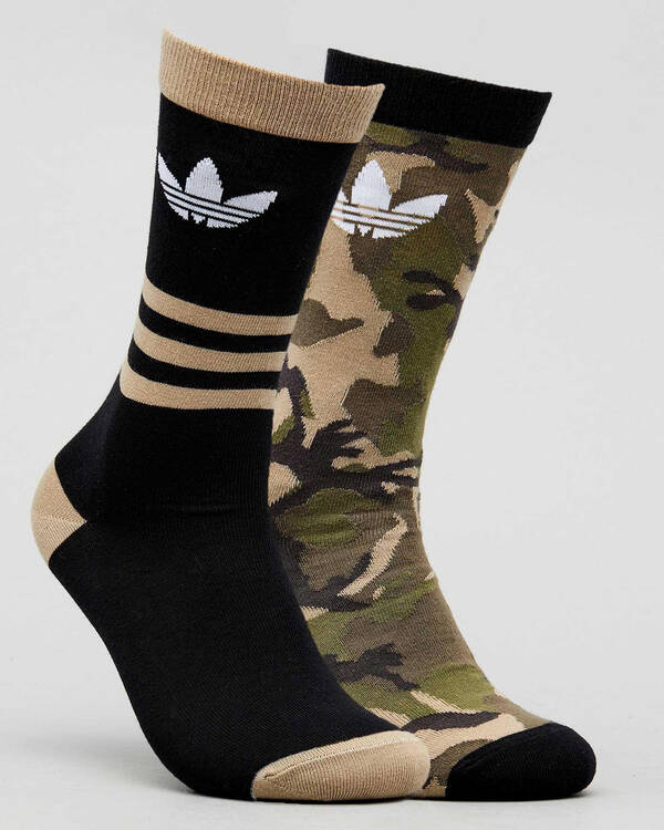 Adidas Camo Crew Socks 2 Pack for Womens