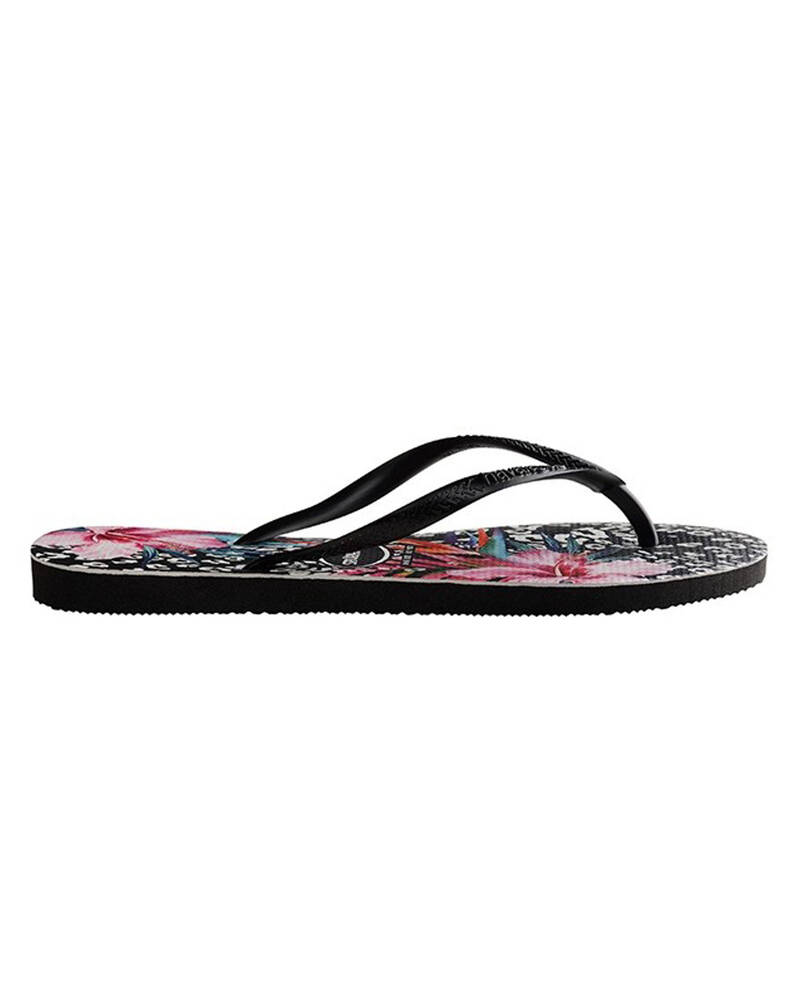 Havaianas Slim Animal Floral Thongs for Womens