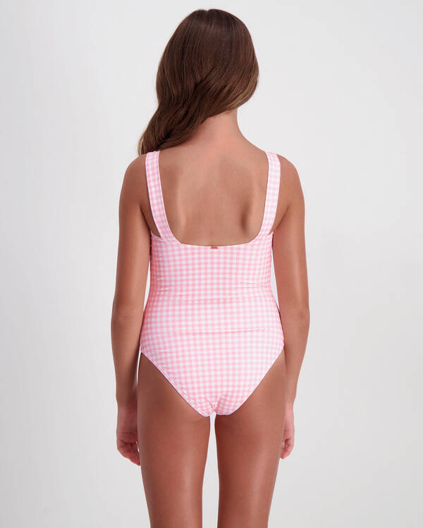 Kaiami Girls Tammy Gingham One Piece Simwsuit for Womens