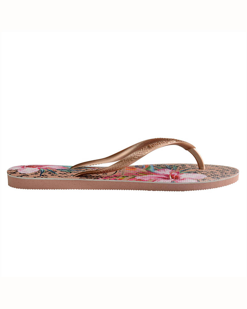 Havaianas Slim Animal Floral Thongs for Womens