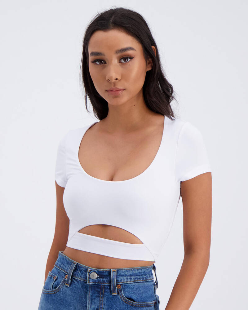 Ava And Ever Honey Cutout Tee for Womens