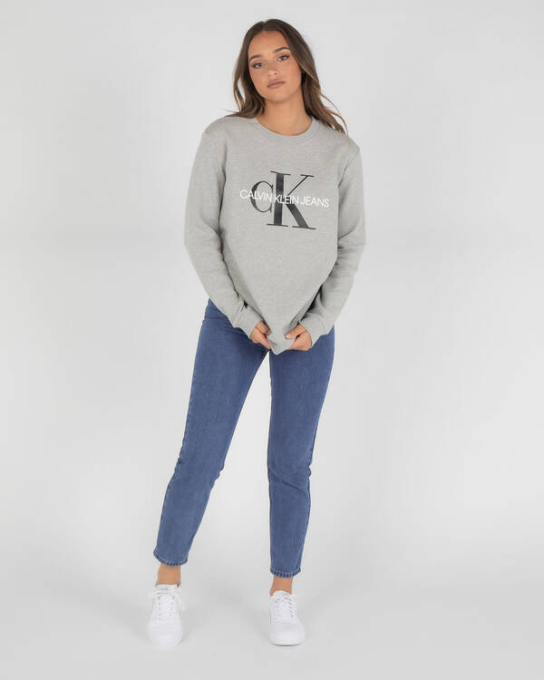 Calvin Klein Jeans Monogram Logo Sweatshirt for Womens