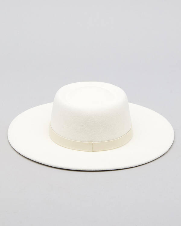Mooloola Nina Felt Boater Hat for Womens