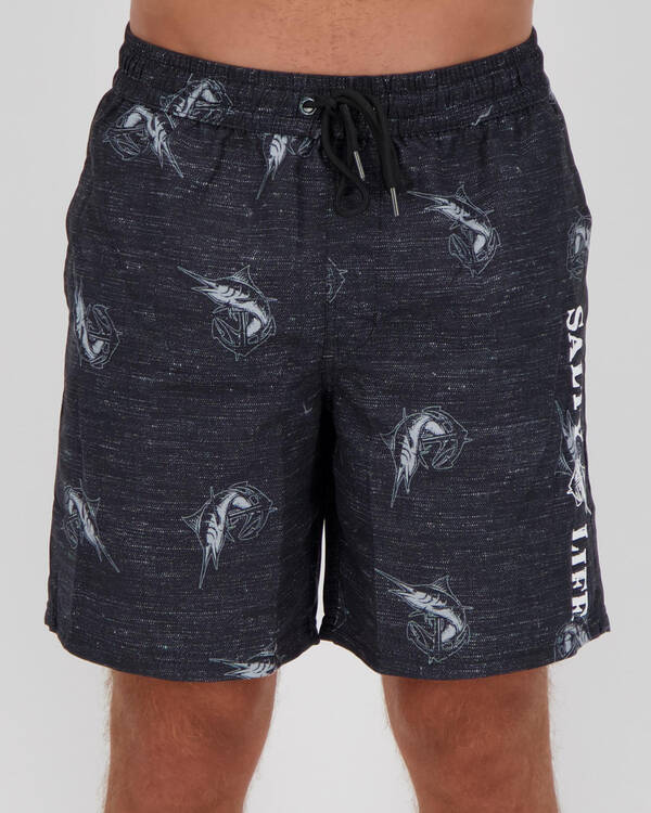 Salty Life Pictorial Board Shorts for Mens