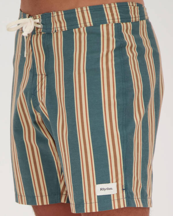 Rhythm Heritage Stripe Trunk Board Shorts for Mens