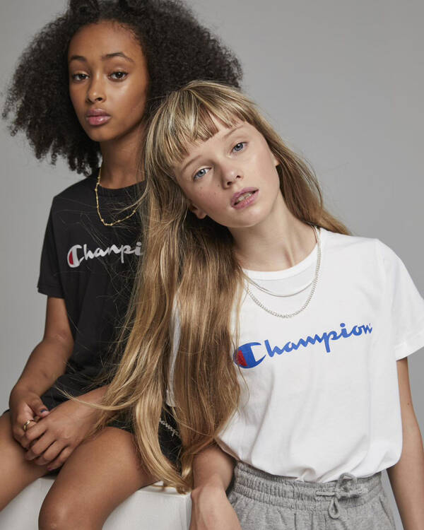 Champion Girls' Logo T-Shirt for Womens