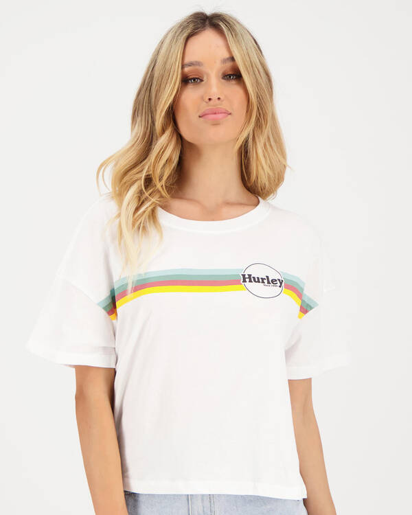 Hurley Jammer Stripe Flouncy T-Shirt for Womens
