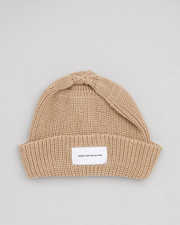 Afends Minimal Hemp Wharfie Beanie for Mens