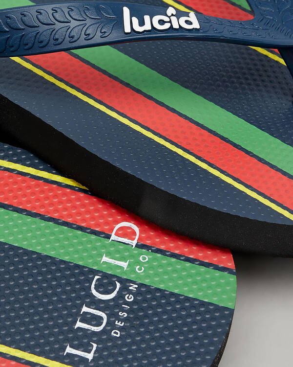 Lucid Evade Stripe Thongs for Mens