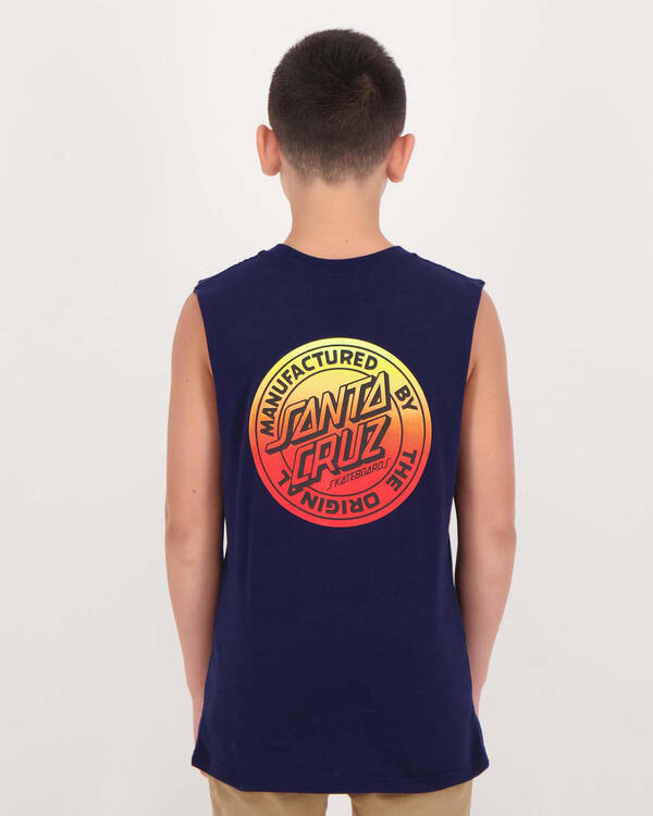 Santa Cruz Boys' Original Dot Fade Muscle Tank for Mens