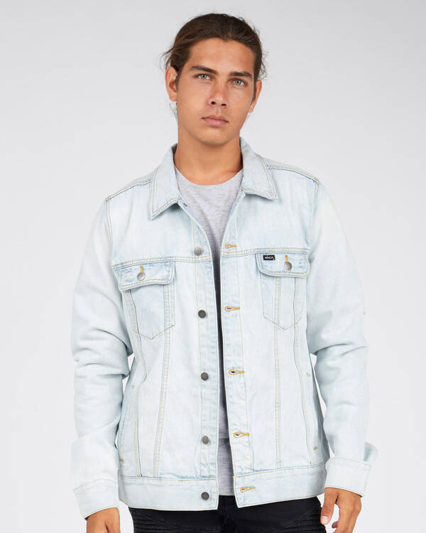 RVCA Distressed Denim Jacket for Mens