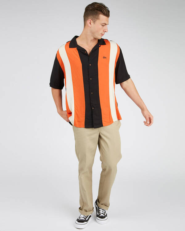 Stussy Solid Panel Short Sleeve Shirt for Mens