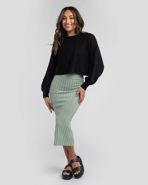 Ava And Ever Halsey Knit Midi Skirt for Womens