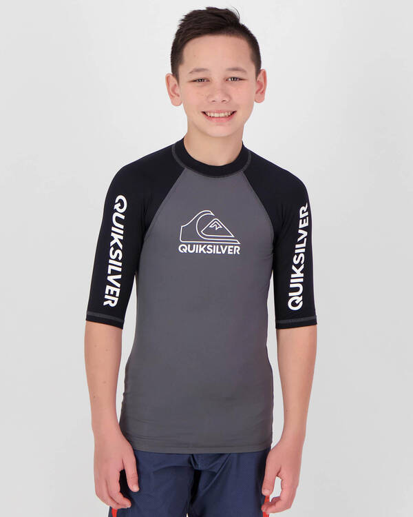 Quiksilver Boys' On Tour Short Sleeve Rash Vest for Mens
