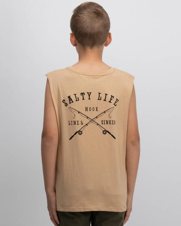 Salty Life Boys' Hooked Muscle for Mens