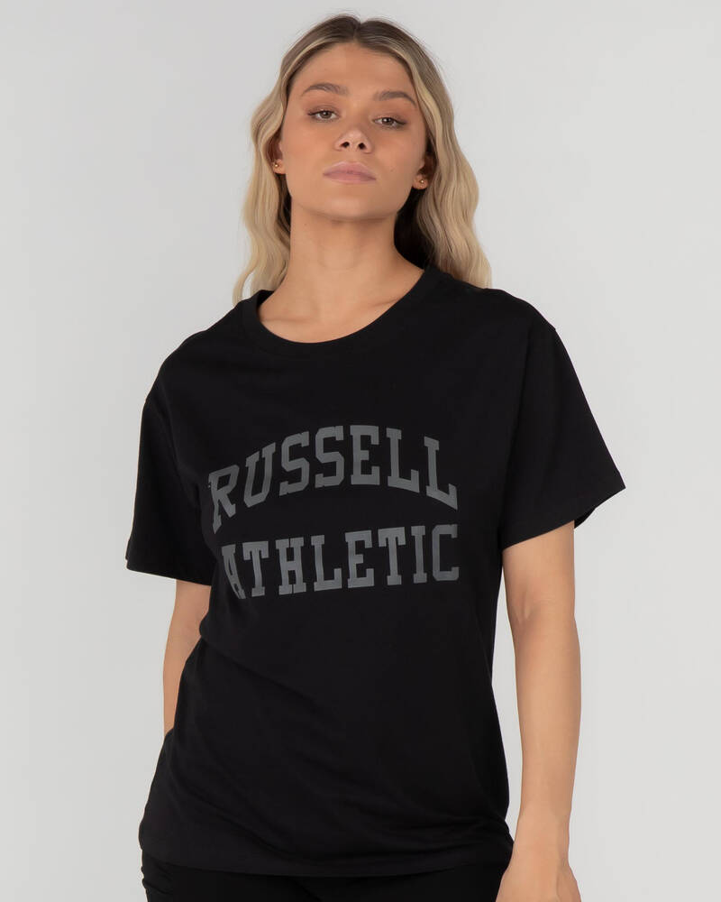 Russell Athletic Arch Boyfriend T-Shirt for Womens