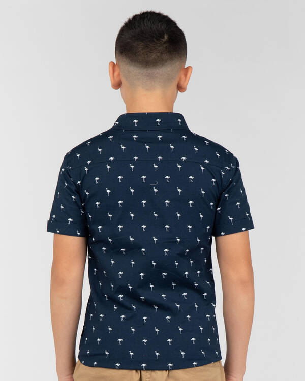 Lucid Boys' Flamingo Short Sleeve Shirt for Mens
