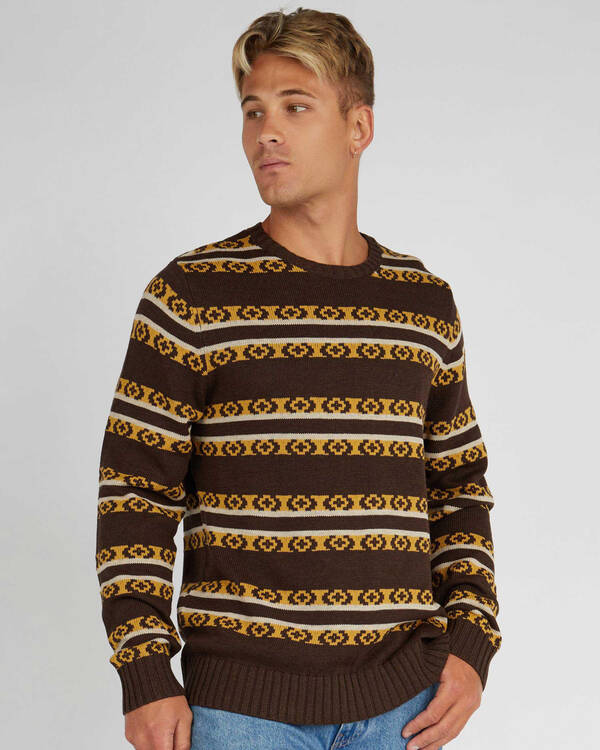 Rhythm The Buzz Stripe Knit Sweatshirt for Mens