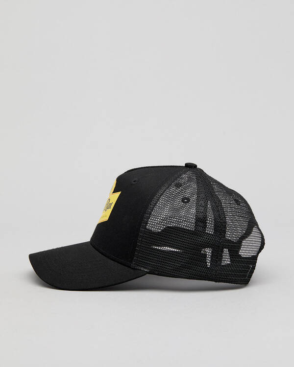 Frothies Black Rat Trucker Cap for Mens