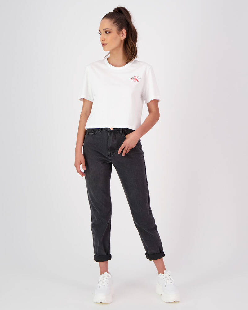 Calvin Klein Jeans Monogram Embroidery T-Shirt for Womens
