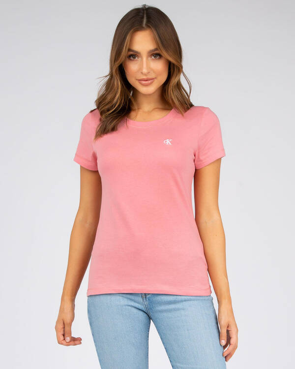 Calvin Klein Jeans Embroidery Straight T-Shirt for Womens