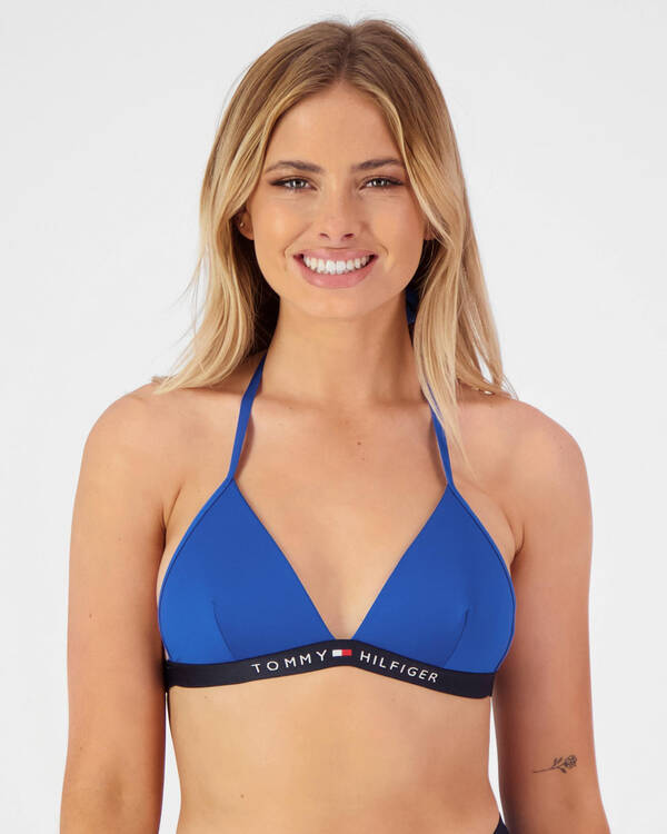Tommy Hilfiger Core Solid Logo Bikini Top for Womens