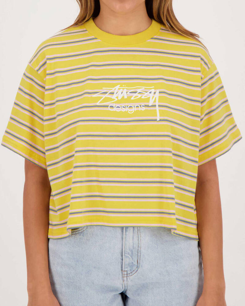 Stussy Terry Stripe T-Shirt for Womens