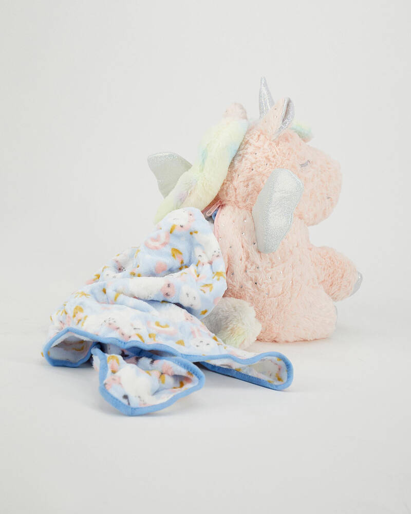 Mooloola Coco Unicorn Star Plush with Internal Blanket for Womens
