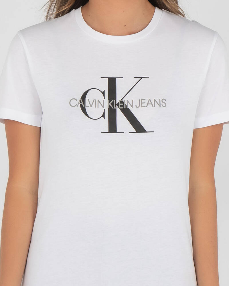 Calvin Klein Jeans Monogram Logo T-Shirt for Womens