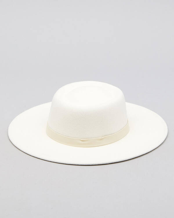 Mooloola Nina Felt Boater Hat for Womens