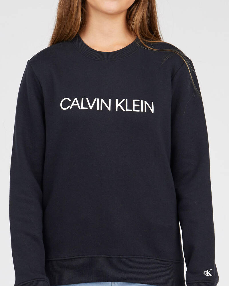Calvin Klein Girls' Institutional Sweatshirt for Womens