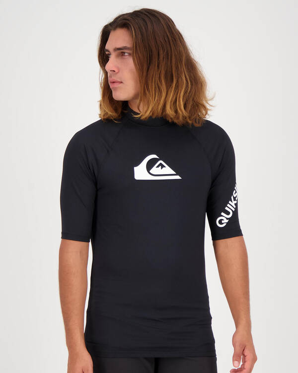 Quiksilver Mens' All Time Short Sleeve Rash Vest for Mens