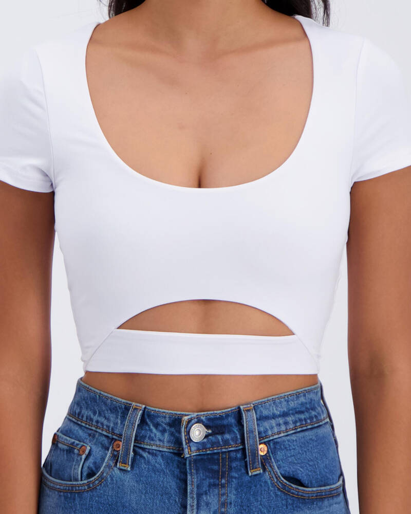 Ava And Ever Honey Cutout Tee for Womens