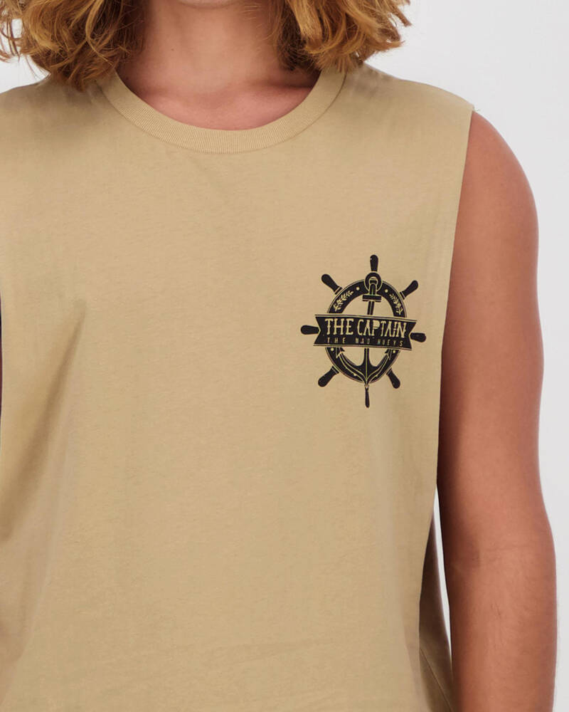 The Mad Hueys Captain Wheel Muscle Tank for Mens